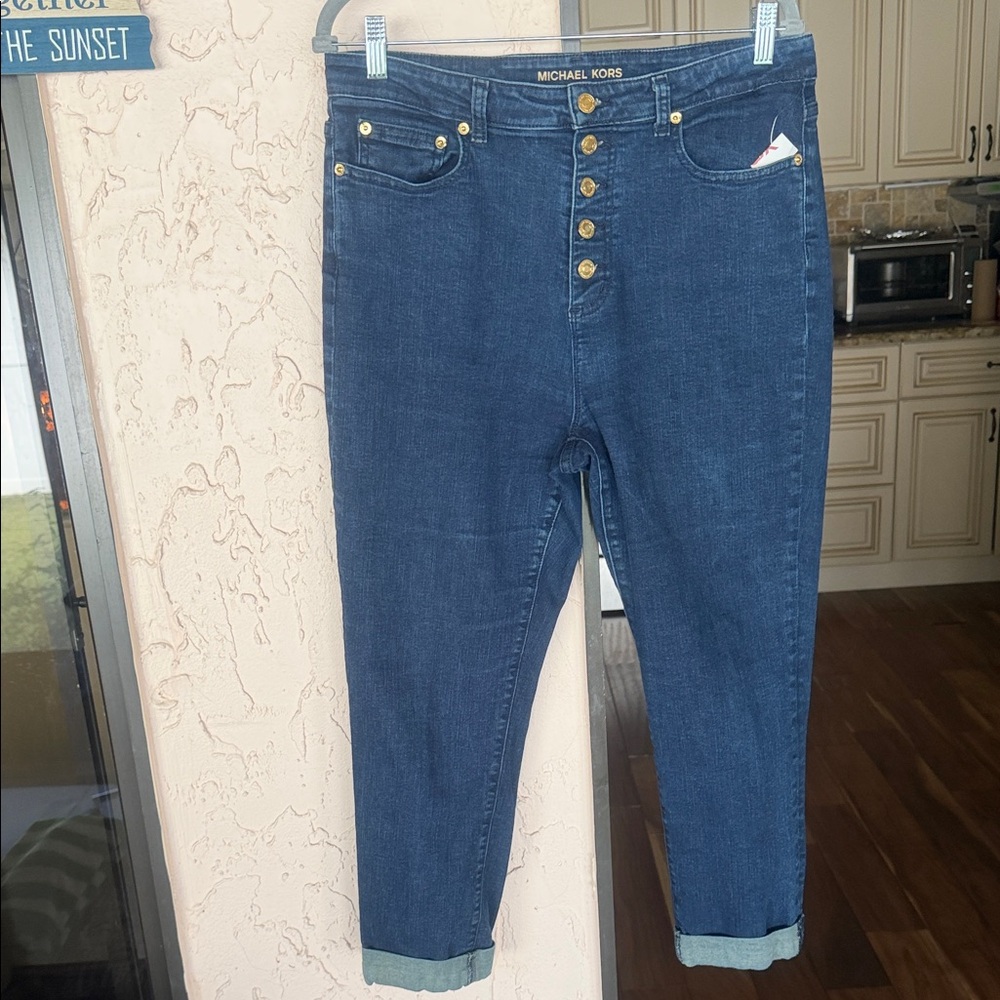 Michael Kors Dark Blue Ankle Jeans